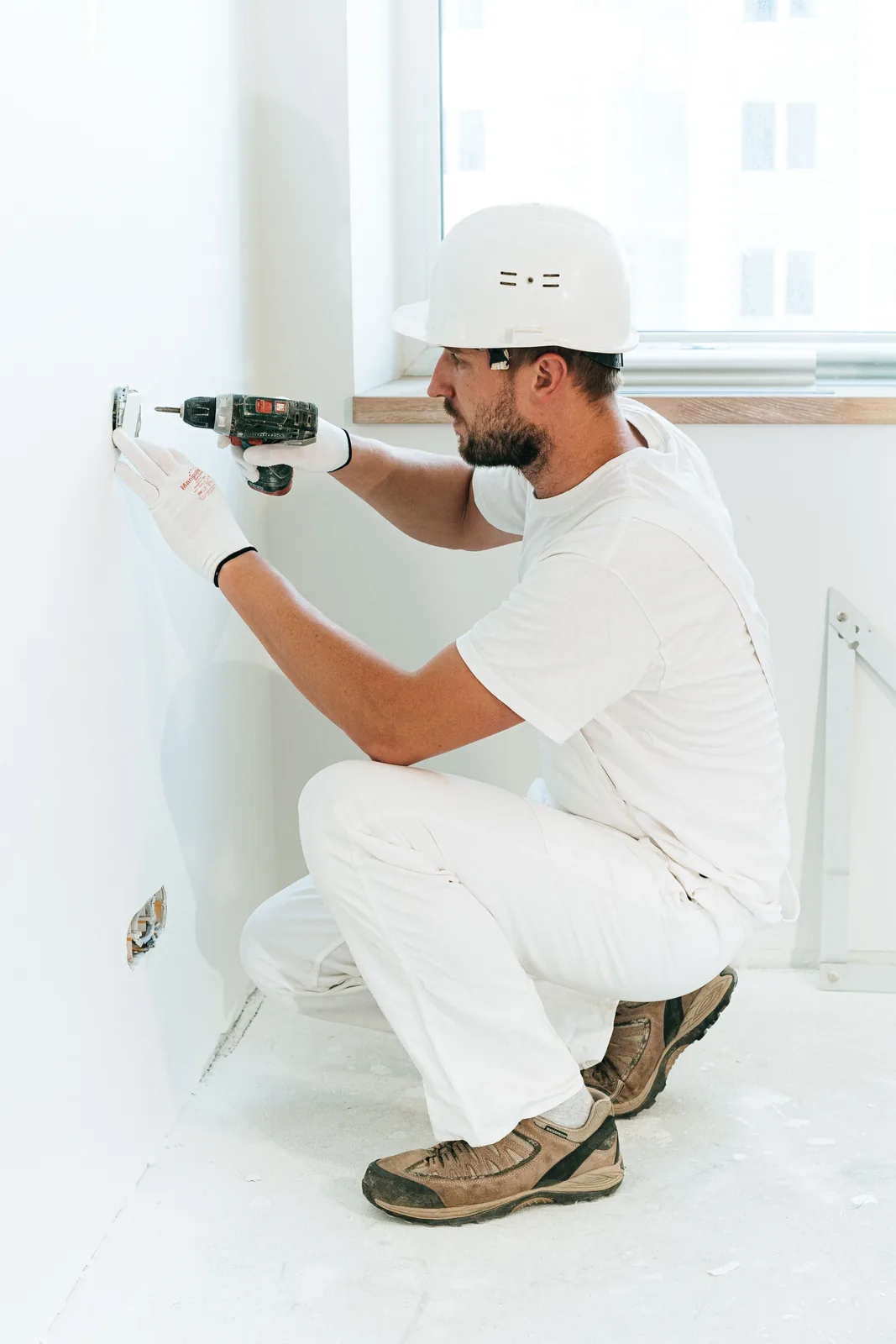 Fixing a socket into a finished wall, for electrician in Abbotsford